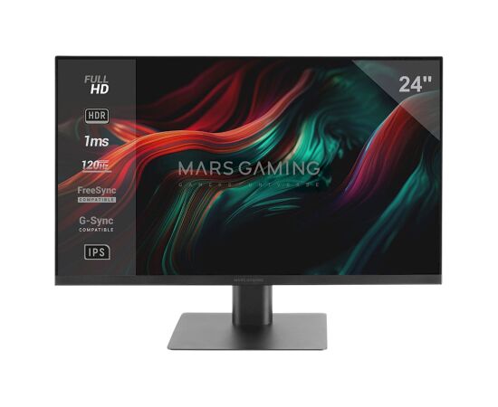Mars Gaming MV24 Datora monitors 24" 1920 x 1080 Fast IPS 120Hz 1ms / melns Monitori