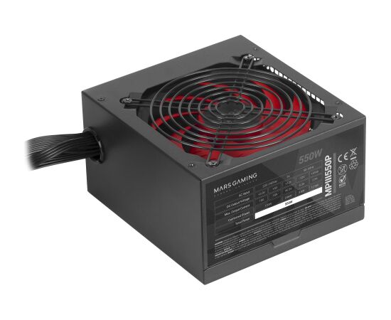 Mars Gaming MPIII550P Barošanas bloks 550 W 24-pin ATX ATX / melns Datoru barošanas bloki