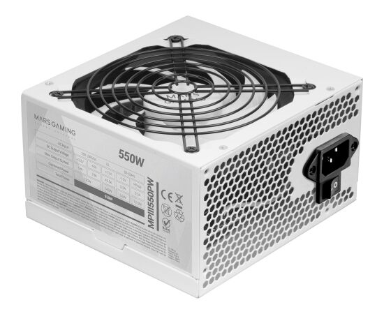 Mars Gaming MPIII550PW Barošanas bloks 550 W 24-pin ATX / balts Datoru barošanas bloki