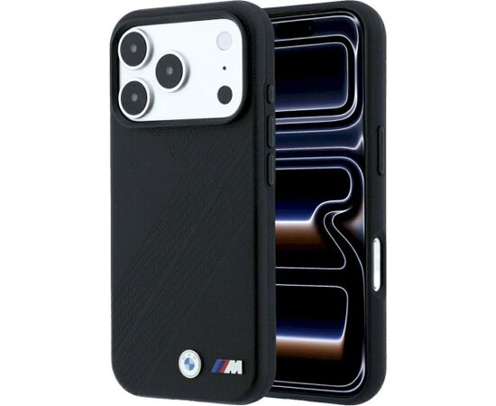 BMW M Tire Track Metal Logo MagSafe Case Aizsargapvalks priekš iPhone 18 Pro Max / 17 Pro Max / melns Neoriģinālie Maciņi