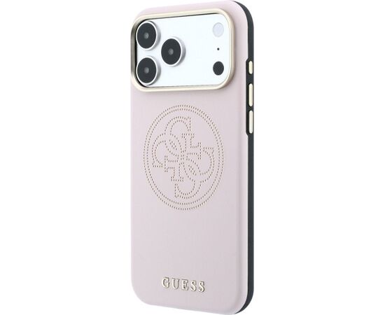 Guess Perforated 4G Gold Logo Magsafe Aizsargapvalks priekš iPhone 18 Pro Max / 17 Pro Max / rozā Neoriģinālie Maciņi