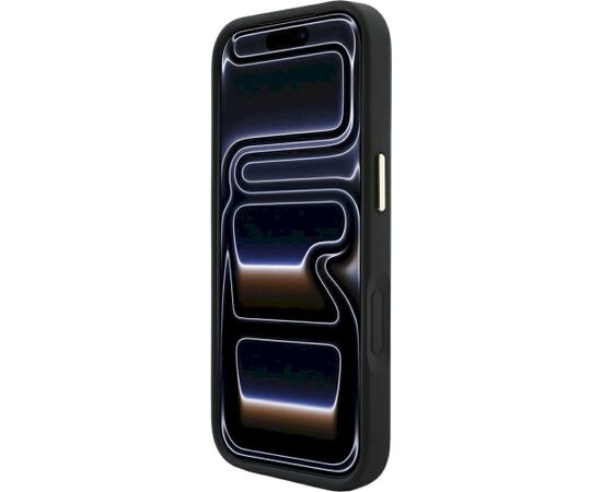 Guess Stripe Peony 4G Logo MagSafe Aizsargapvalks priekš iPhone 18 Pro/iPhone 17 Pro / melns Neoriģinālie Maciņi