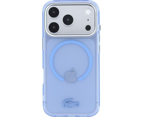 Lacoste IML Frosted MagSafe Aizsargapvalks priekš iPhone 18 Pro Max / 17 Pro Max / zils Neoriģinālie Maciņi