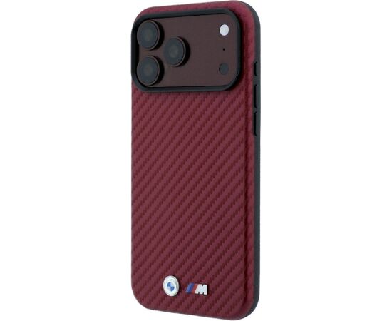 BMW M Carbon Metal Logo MagSafe Case Aizsargapvalks priekš iPhone 18 Pro Max / 17 Pro Max / bordo Neoriģinālie Maciņi