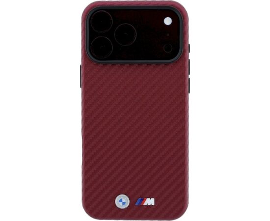 BMW M Carbon Metal Logo MagSafe Case Aizsargapvalks priekš iPhone 18 Pro Max / 17 Pro Max / bordo Neoriģinālie Maciņi