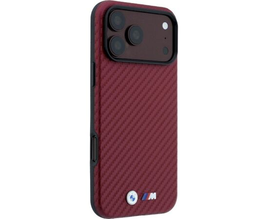 BMW M Carbon Metal Logo MagSafe Case Aizsargapvalks priekš iPhone 18 Pro Max / 17 Pro Max / bordo Neoriģinālie Maciņi