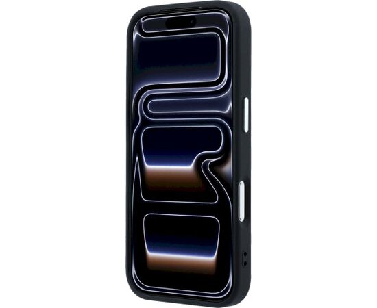Guess Grained Triangle Logo MagSafe Aizsargapvalks priekš iPhone 18 Pro / melns Neoriģinālie Maciņi