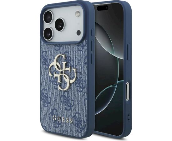 Guess 4G Big Logo Case Aizsargapvalks priekš iPhone 18 Pro / iPhone 17 Pro Max / zils Neoriģinālie Maciņi