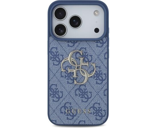 Guess 4G Big Logo Case Aizsargapvalks priekš iPhone 18 Pro / iPhone 17 Pro Max / zils Neoriģinālie Maciņi