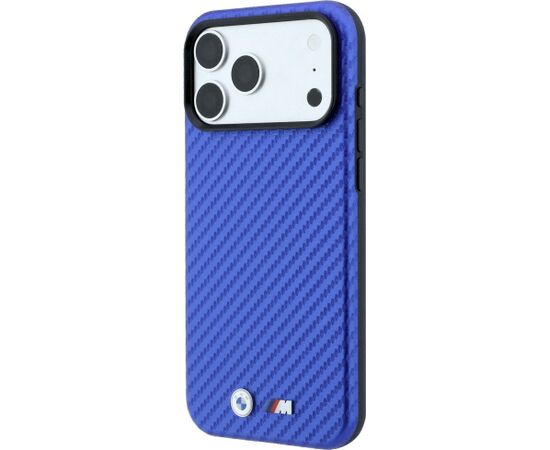BMW M Carbon Metal Logo MagSafe Aizsargapvalks priekš iPhone 18 Pro Max / 17 Pro Max / zils Neoriģinālie Maciņi