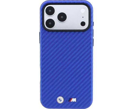 BMW M Carbon Metal Logo MagSafe Aizsargapvalks priekš iPhone 18 Pro Max / 17 Pro Max / zils Neoriģinālie Maciņi