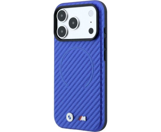 BMW M Carbon Printed Ring MagSafe Case Aizsargapvalks priekš iPhone 18 Pro Max / 17 Pro Max / zils Neoriģinālie Maciņi