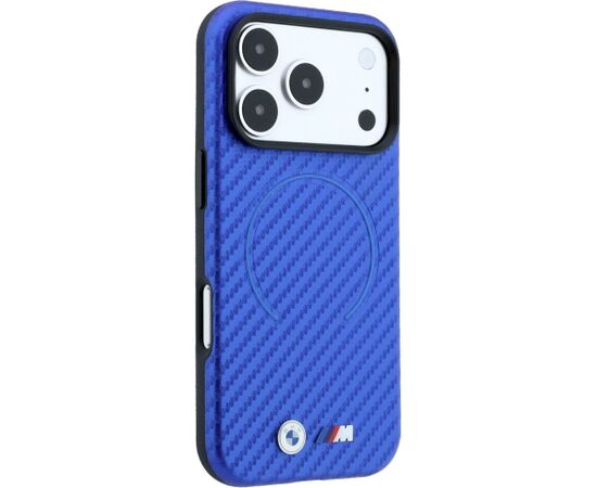BMW M Carbon Printed Ring MagSafe Case Aizsargapvalks priekš iPhone 18 Pro Max / 17 Pro Max / zils Neoriģinālie Maciņi