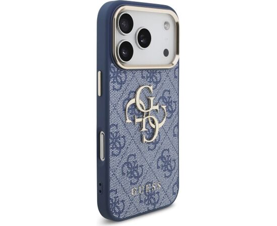 Guess 4G Big 4G Classic Logo Case Aizsargapvalks priekš iPhone 18 Pro / blue gold Neoriģinālie Maciņi