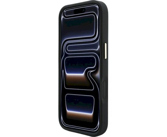Guess 4G with Stripe Round and Classic Logos MagSafe Aizsargapvalks priekš iPhone 18 Pro / iPhone 17 Pro / melns Neoriģinālie Maciņi