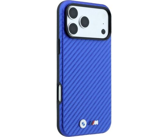 BMW M Carbon Metal Logo MagSafe Aizsargapvalks priekš iPhone 18 Pro / 17 Pro / zils Neoriģinālie Maciņi