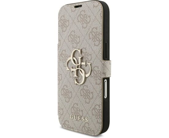 Guess Book 4G Metal Logo Case Aizsargapvalks priekš iPhone 18 Pro / iPhone 17 Pro / rozā Neoriģinālie Maciņi