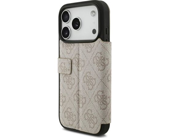 Guess Book 4G Metal Logo Case Aizsargapvalks priekš iPhone 18 Pro / iPhone 17 Pro / rozā Neoriģinālie Maciņi