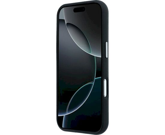 Mercedes Leather Semi Wrap Iconic Line MagSafe Aizsargapvalks priekš iPhone 18 Pro Max / 17 Pro Max / melns Neoriģinālie Maciņi