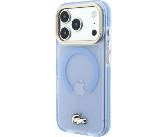 Lacoste IML Shockproof Petit Pique Gold Logo MagSafe Case Aizsargapvalks priekš iPhone 18 Pro Max / zils Neoriģinālie Maciņi