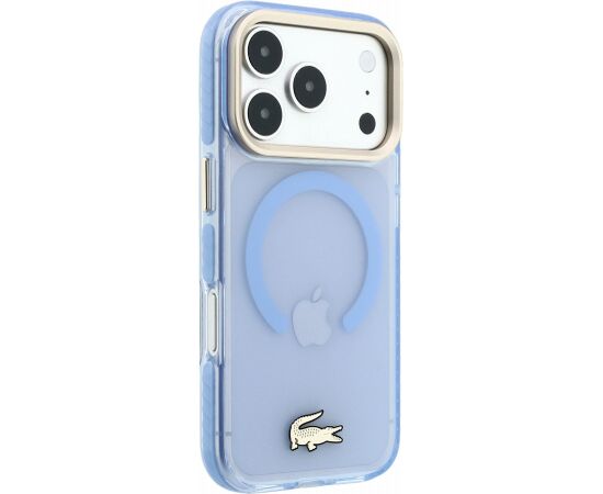 Lacoste IML Shockproof Petit Pique Gold Logo MagSafe Case Aizsargapvalks priekš iPhone 18 Pro Max / zils Neoriģinālie Maciņi