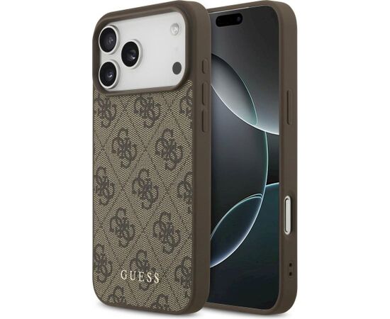 Guess 4G Classic Case Aizsargapvalks priekš iPhone 18 Pro Max / iPhone 17 Pro Max / brūns Neoriģinālie Maciņi