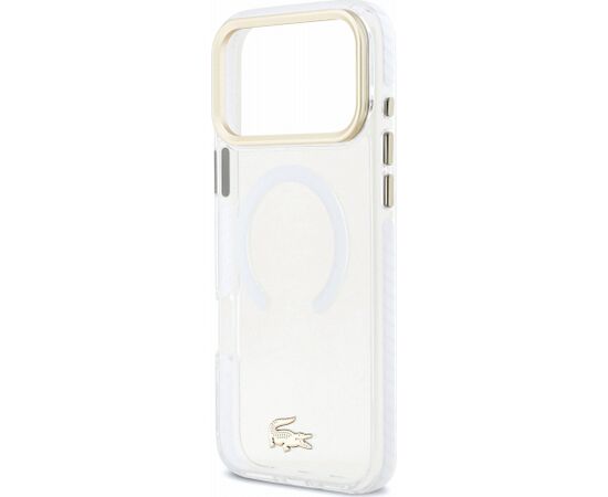 Lacoste IML Shockproof Petit Pique Gold Logo MagSafe Aizsargapvalks priekš iPhone 18 Pro Max Neoriģinālie Maciņi