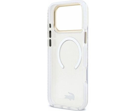 Lacoste IML Shockproof Petit Pique Gold Logo MagSafe Aizsargapvalks priekš iPhone 18 Pro Max Neoriģinālie Maciņi