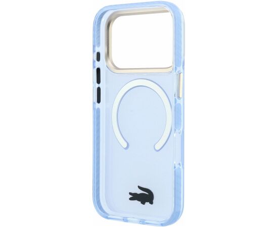 Lacoste IML Shockproof Petit Pique Gold Logo MagSafe Case Aizsargapvalks priekš iPhone 18 Pro / zils Neoriģinālie Maciņi