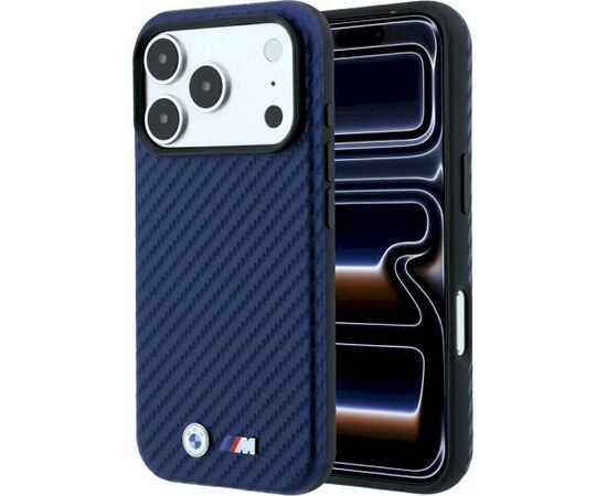 BMW M Carbon Metal Logo MagSafe Aizsargapvalks priekš iPhone 18 Pro Max / 17 Pro Max / tumši zils Neoriģinālie Maciņi