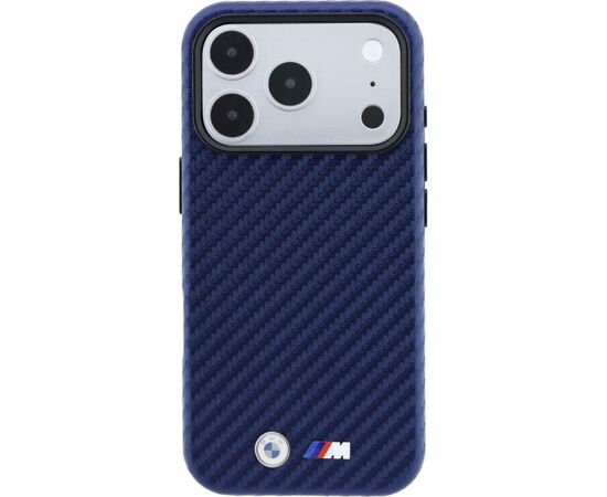 BMW M Carbon Metal Logo MagSafe Aizsargapvalks priekš iPhone 18 Pro Max / 17 Pro Max / tumši zils Neoriģinālie Maciņi