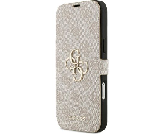 Guess Book 4G Metal Logo Case Aizsargapvalks priekš iPhone 18 Pro Max / iPhone 17 Pro Max / rozā Neoriģinālie Maciņi