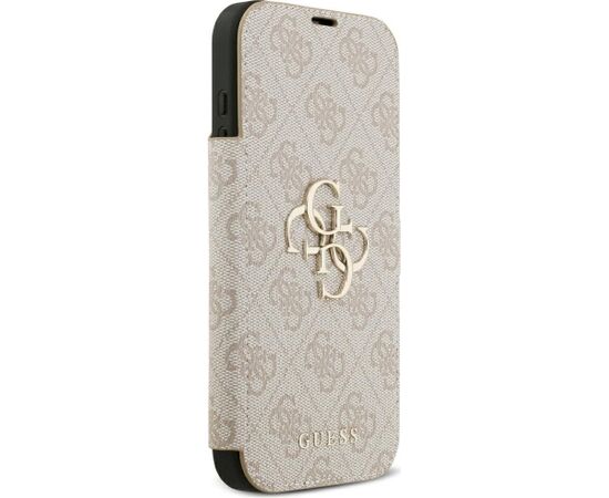 Guess Book 4G Metal Logo Case Aizsargapvalks priekš iPhone 18 Pro Max / iPhone 17 Pro Max / rozā Neoriģinālie Maciņi