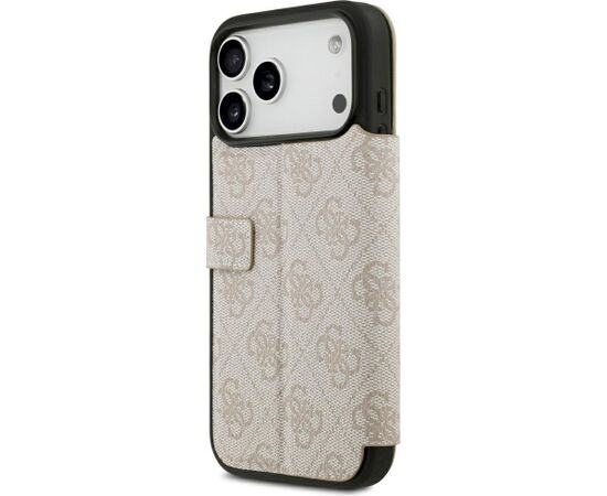 Guess Book 4G Metal Logo Case Aizsargapvalks priekš iPhone 18 Pro Max / iPhone 17 Pro Max / rozā Neoriģinālie Maciņi