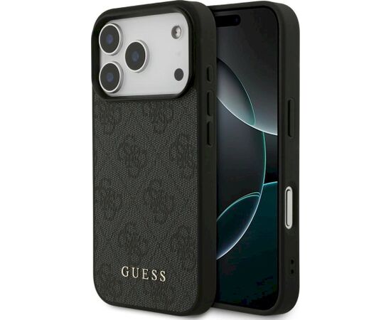 Guess 4G Classic Case Aizsargapvalks priekš iPhone 18 Pro / iPhone 17 Pro / melns Neoriģinālie Maciņi