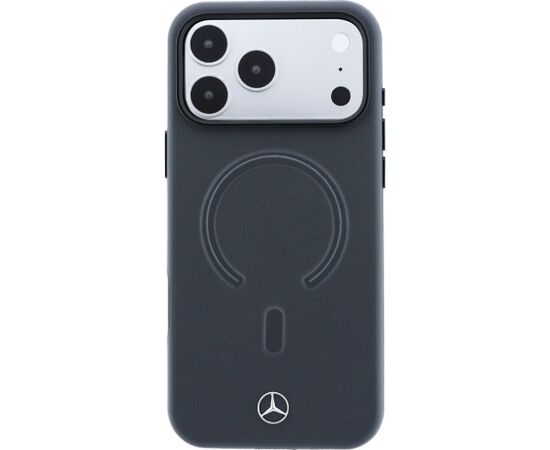 Mercedes Leather 3D MagSafe Aizsargapvalks priekš iPhone 18 Pro Max / 17 Pro Max / antracite Neoriģinālie Maciņi