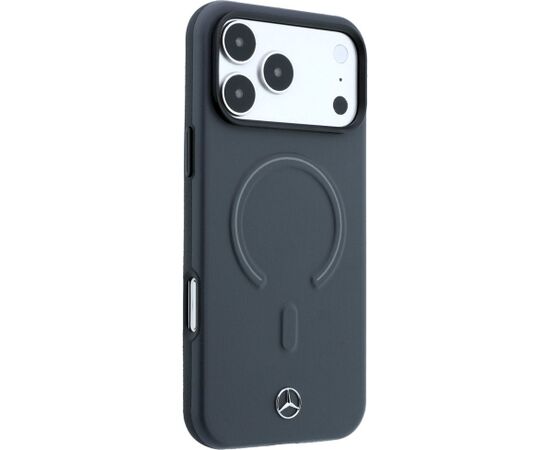 Mercedes Leather 3D MagSafe Aizsargapvalks priekš iPhone 18 Pro Max / 17 Pro Max / antracite Neoriģinālie Maciņi