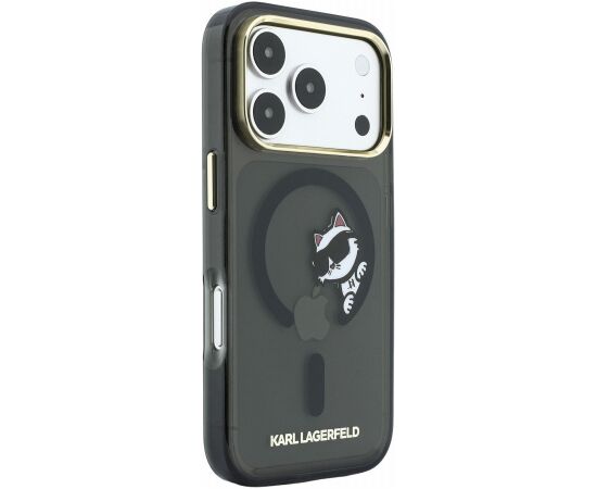 Karl Lagerfeld IML Choupette Peekaboo Magsafe Case Aizsargapvalks priekš iPhone 18 Pro Max / melns Neoriģinālie Maciņi