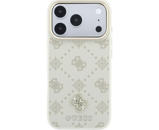 Guess Peony 4G Small Logo MagSafe Aizsargapvalks priekš iPhone 18 Pro / iPhone 17 Pro / bēšs Neoriģinālie Maciņi