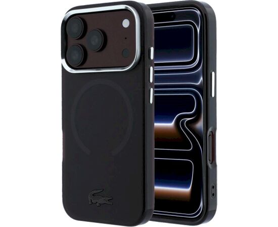 Lacoste IML Frosted MagSafe Aizsargapvalks priekš iPhone 18 Pro / 17 Pro / bordo Neoriģinālie Maciņi