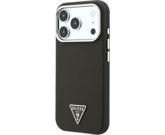 Guess Kevlar Triangle Logo MagSafe Aizsargapvalks priekš iPhone 18 Pro Max / 17 Pro Max / brūns Neoriģinālie Maciņi