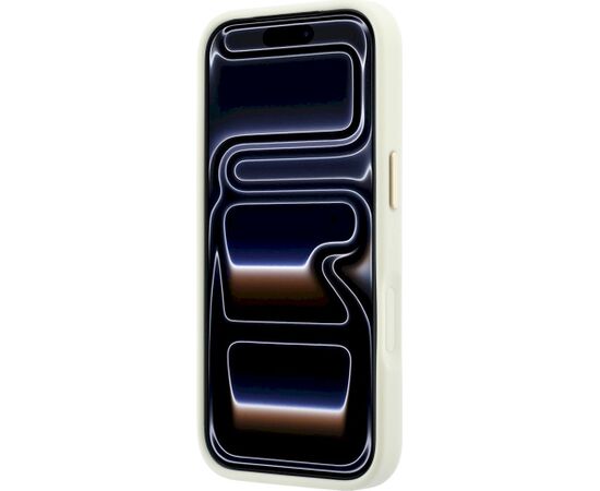 Guess Stripe Peony 4G Logo MagSafe Aizsargapvalks priekš iPhone 18 Pro / iPhone 17 Pro / bēšs Neoriģinālie Maciņi