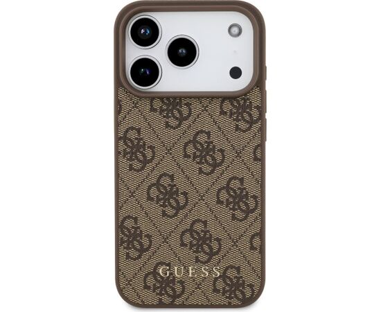 Guess 4G Classic Case Aizsargapvalks priekš iPhone 18 Pro / iPhone 17 Pro / brūns Neoriģinālie Maciņi