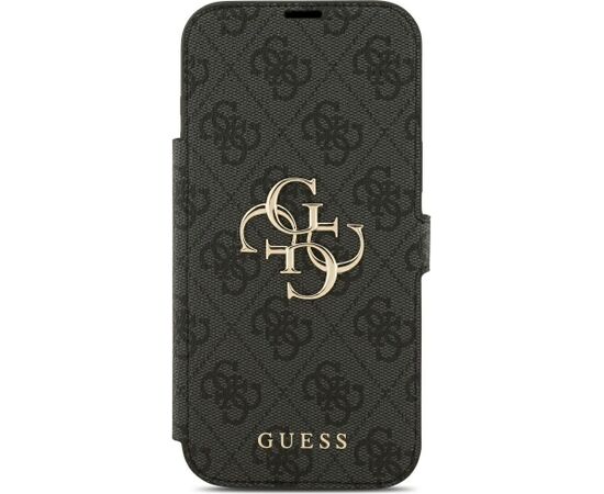 Guess Book 4G Metal Logo Case Aizsargapvalks priekš iPhone 18 Pro Max / iPhone 17 Pro Max / melns Neoriģinālie Maciņi