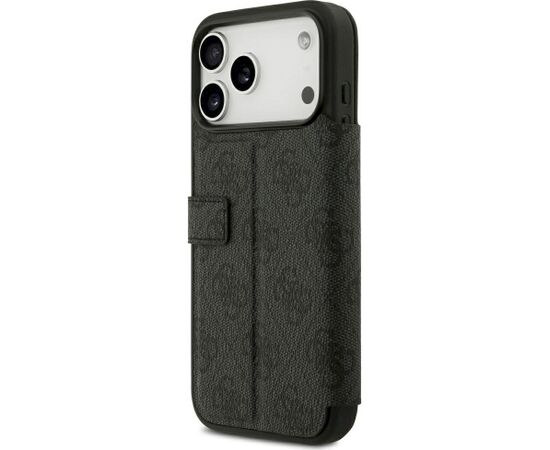 Guess Book 4G Metal Logo Case Aizsargapvalks priekš iPhone 18 Pro Max / iPhone 17 Pro Max / melns Neoriģinālie Maciņi