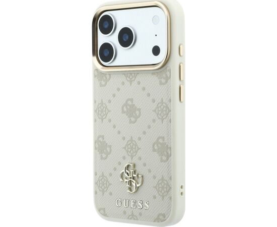 Guess Peony 4G Small Logo MagSafe Aizsargapvalks priekš iPhone 18 Pro Max / iPhone 17 Pro Max / bēšs Neoriģinālie Maciņi
