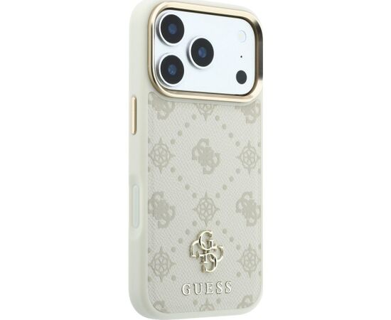 Guess Peony 4G Small Logo MagSafe Aizsargapvalks priekš iPhone 18 Pro Max / iPhone 17 Pro Max / bēšs Neoriģinālie Maciņi