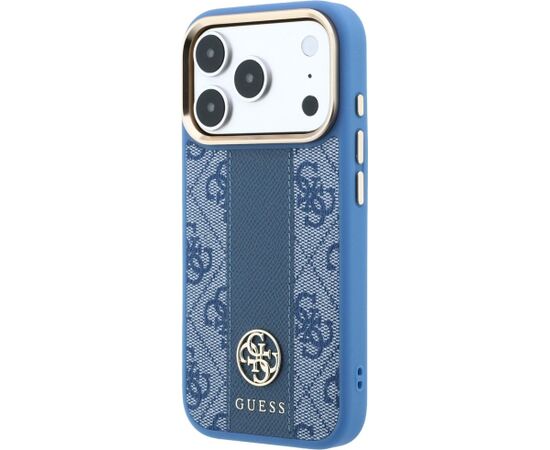 Guess 4G with Stripe Round and Classic Logos MagSafe Aizsargapvalks priekš iPhone 18 Pro / iPhone 17 Pro / zils Neoriģinālie Maciņi