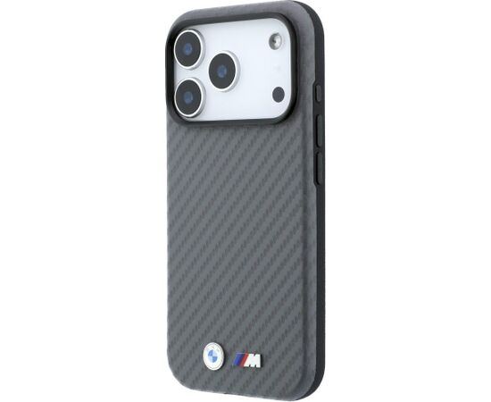 BMW M Carbon Metal Logo MagSafe Aizsargapvalks priekš iPhone 18 Pro Max / pelēks Neoriģinālie Maciņi