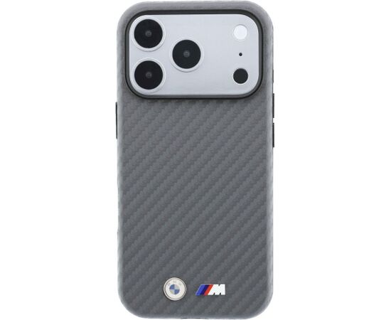 BMW M Carbon Metal Logo MagSafe Aizsargapvalks priekš iPhone 18 Pro Max / pelēks Neoriģinālie Maciņi